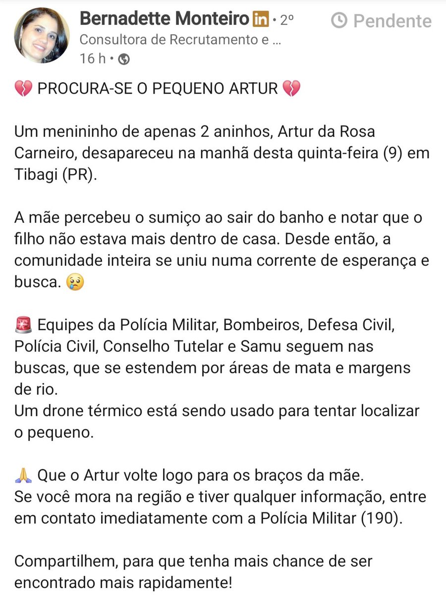 SamTcharley's tweet image. Compartilhem pessoal em nome de Jesus e da mãe desse bebê por favor pois essa criança está desaparecido
@Destacar @tvglobo @