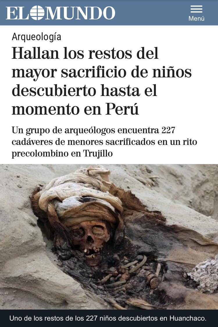 Mientras tanto, en Perú los arqueólogos hicieron este descubrimiento ⬇️