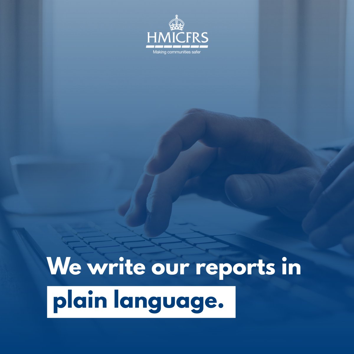 HMICFRS's tweet photo. Today we are celebrating International Plain Language Day ✍️ We write our reports in plain language. This means using:
- a structure that puts our main point first
- short sentences
- everyday words.
It helps us to achieve our human, clear and precise tone of voice.
#IPlainDay https://t.co/nAjAnvKVEZ