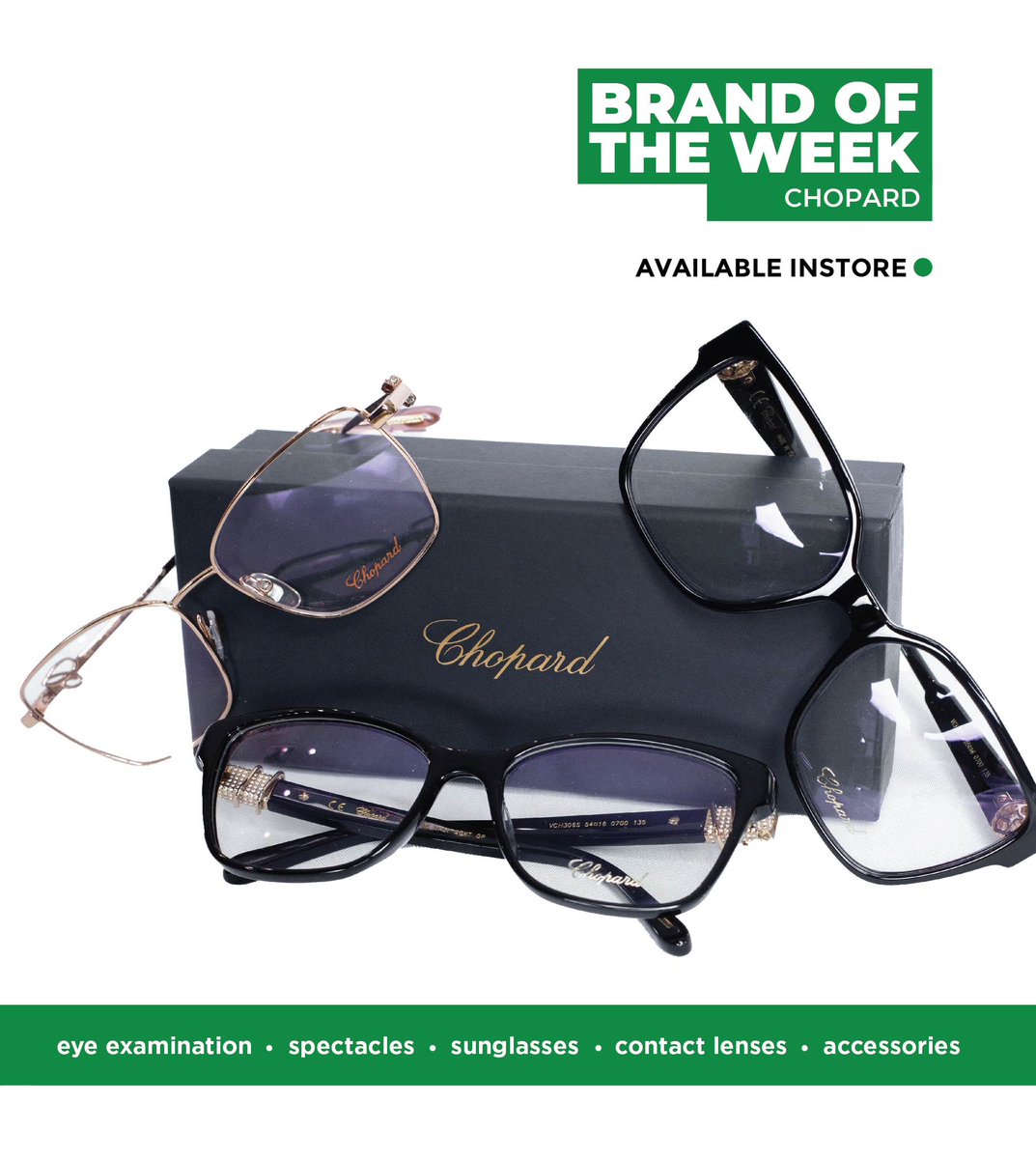 Brand of the Week: Chopard Eyewear ✨
Where elegance meets luxury — discover timeless frames that define true class. 👓