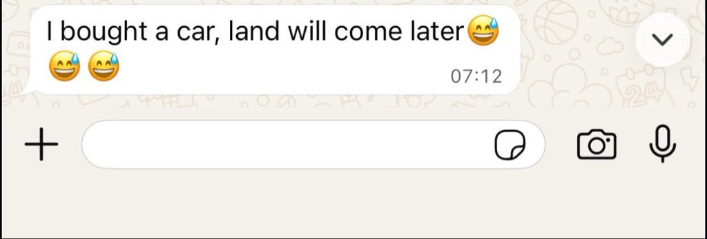 CAR OR PLOT OF LAND FIRST? 🚗🏡

Both are valuable, but one appreciates while the other depreciates.

1. The Car – Comfort and Convenience
A car gives:
Mobility and convenience
Social appearance and pride
Can support business or work
But remember:
A car starts losing value the