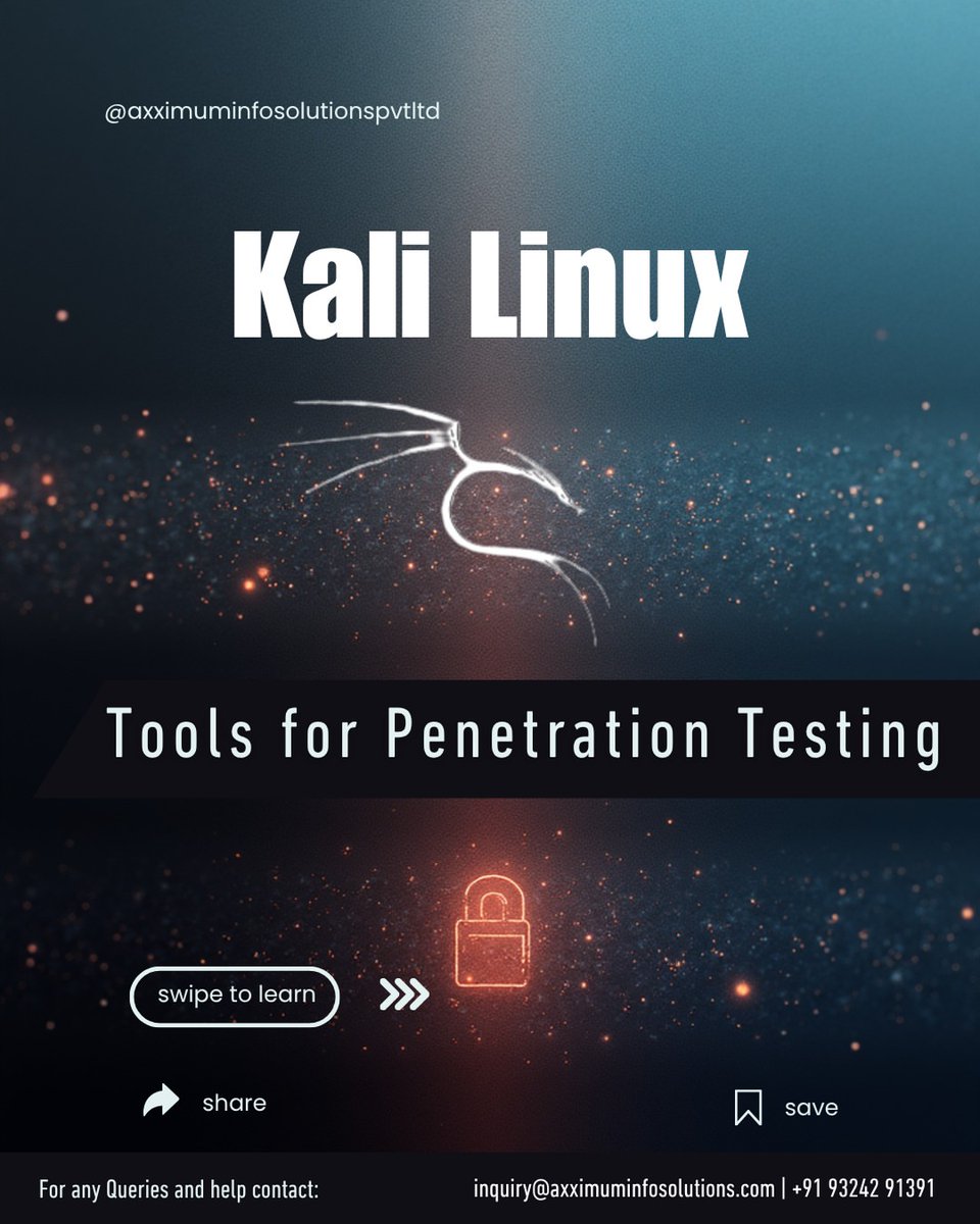 Anastasis_King's tweet image. 🐉 Kali Linux Tools for Penetration Testing — Essential Kit

Curated picks of core Kali tools for recon, web testing, exploitation, wireless work, and forensics — perfect for labs and authorized assessments. Use only with explicit permission.

#KaliLinux #PenTesting #Infosec