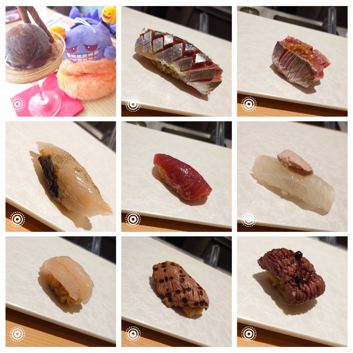 オイル寿司、とりあえず現在あるメニュー制覇♡
珍しく1日の外食にゲンガーちゃんが同行した日。