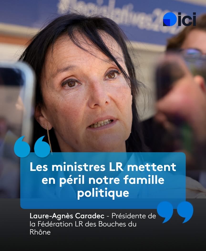 LRdu13's tweet photo. Notre présidente de fédération @lacaradec était ce matin sur les ondes d’Ici Provence pour évoquer la situation de notre famille politique et le nouveau gouvernement Lecornu. 
À réécouter ici ➡️ https://t.co/VqBcoVlSVU https://t.co/plIFjVDbT4