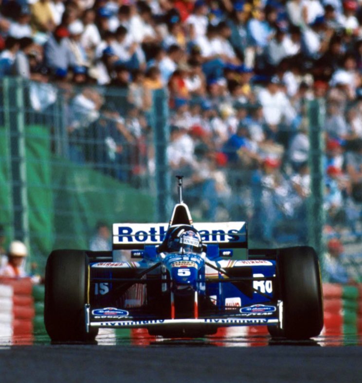 TheBishF1's tweet image. #OnThisDay in ’96, as Damon Hill crossed the finish line to win the #JapaneseGP & clinch that year’s #F1 drivers’ world championship, Murray Walker famously said, “…& I’ve got to stop, because I’ve got a lump in my throat.”