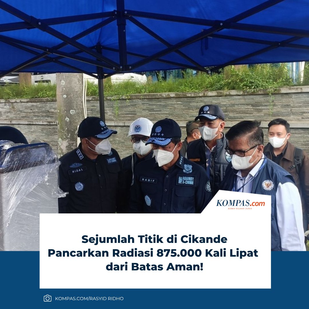 kompascom's tweet image. Menteri Lingkungan Hidup, Hanif Faisol Nurofiq, mengungkapkan adanya sejumlah titik di Kawasan Industri Modern Cikande, Kabupaten Serang, Banten, yang memiliki tingkat radiasi sangat tinggi, mencapai 875.000 kali lipat dari batas aman.
“Telah terdeteksi beberapa titik lokasi…