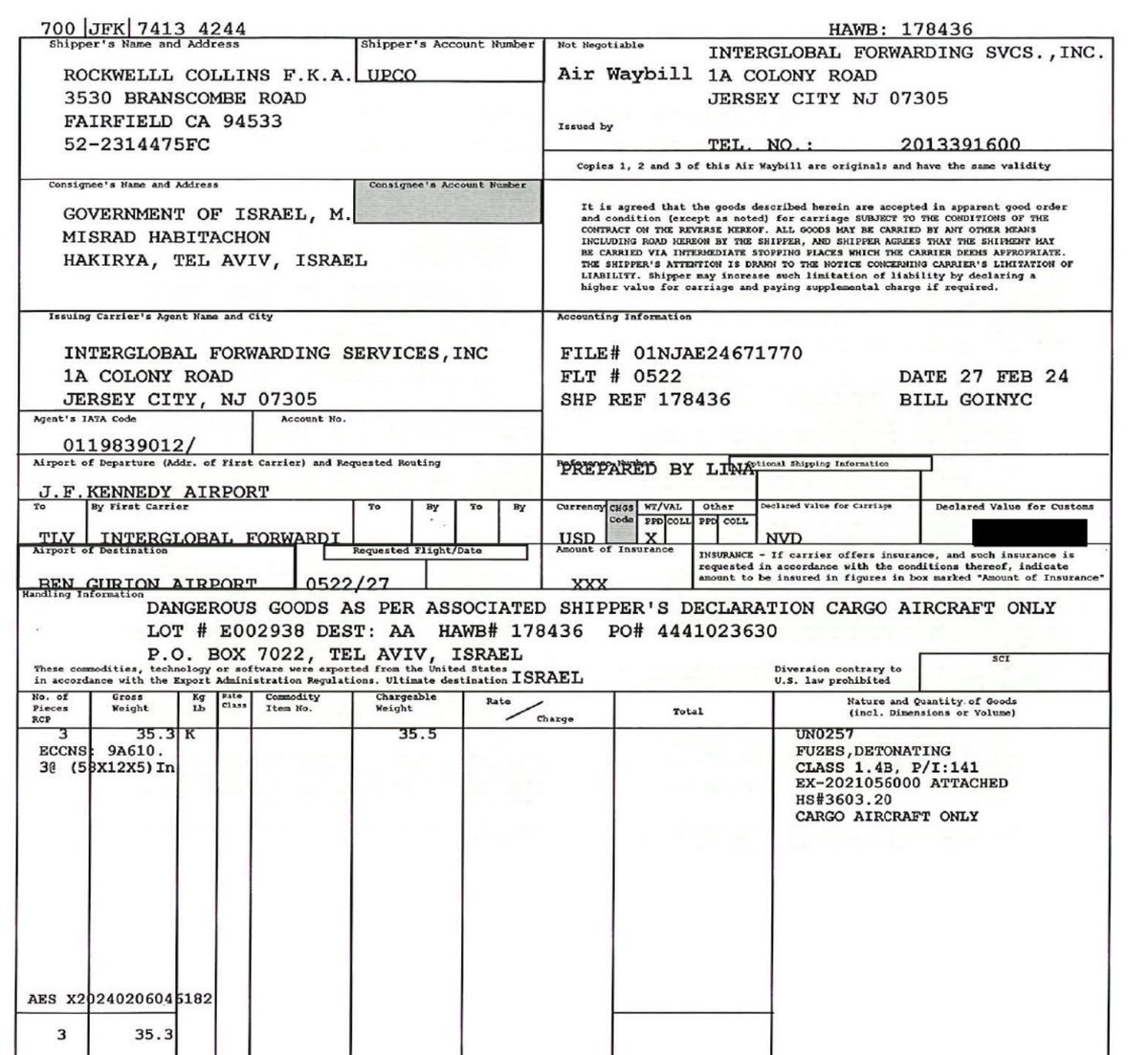 The Ditch can reveal that Collins Aerospace – targeted today by Palestine Action Éire – was one of the companies whose munitions were illegally transported through Irish airspace to Israel last year

Its US operation supplied detonating fuzes directly to the Israeli government ⬇️