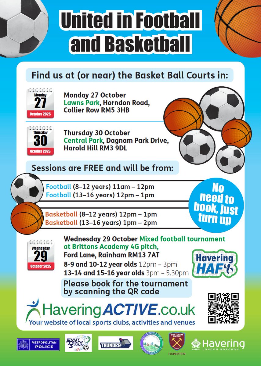 United in Football &amp; Basketball October Half Term Sessions.