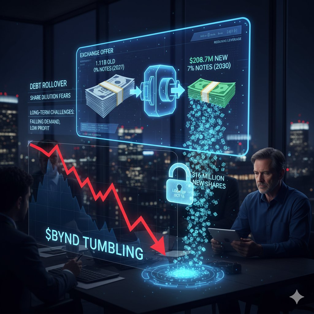 💬 Beyond Meat ( $BYND) Güncellemesi:

Şirketin 2027 vadeli %0 Dönüştürülebilir Tahvil takas teklifinin erken sonuçlarının açıklanmasının ardından hisseler düşüyor:

Tahvillerin %96,9’u ($1,11 milyar) kabul edildi, %85 eşik seviyesinin üzerinde

Şirket $208,7M tutarında yeni %7