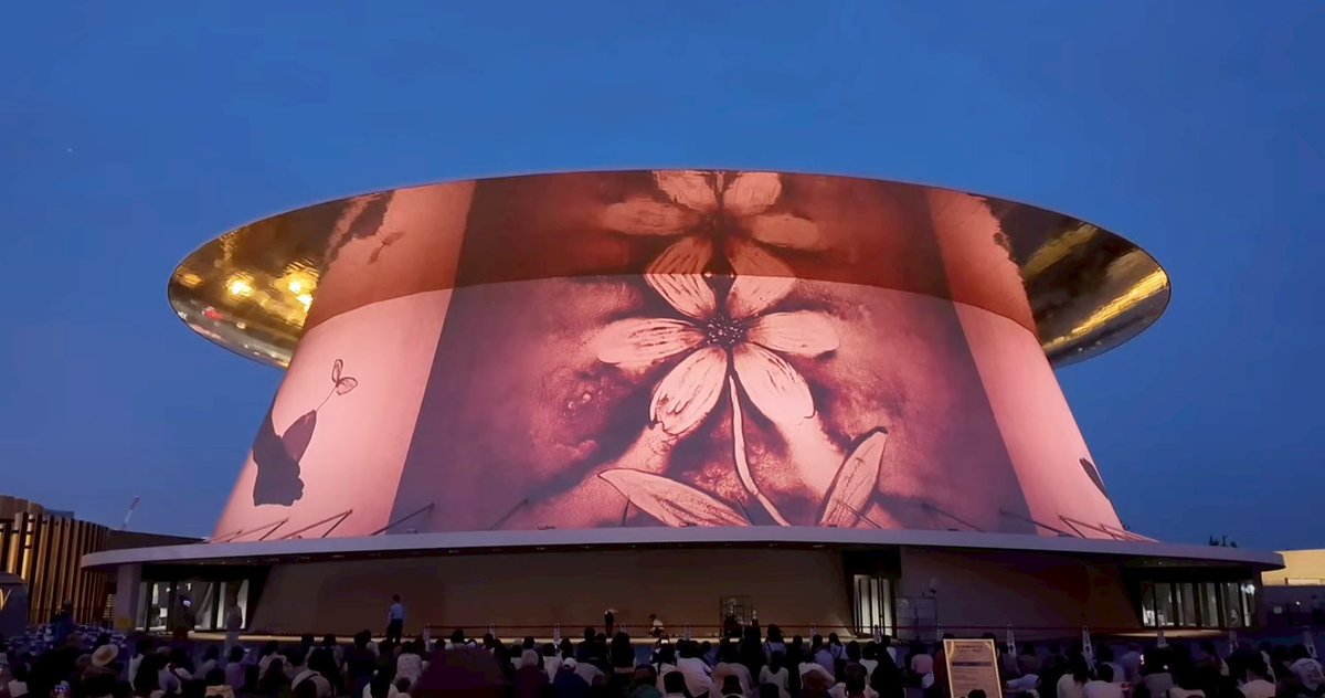 大阪・関西万博、本日最終日に、再びサンドアートが上映されました