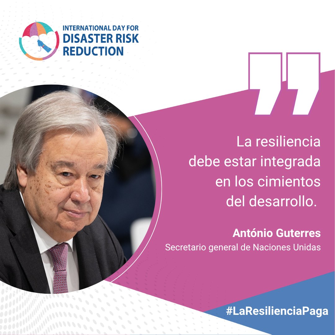 theRETorg's tweet image. Hoy es el Día Internacional para la #Reducción del #Riesgo de #Desastres: Únete a nuestro llamado global para financiar la resiliencia, no los desastres! Invitamos a todos a repensar cómo nos preparamos ante los desastres, invirtiendo en prevención antes de que ocurran. @undrr