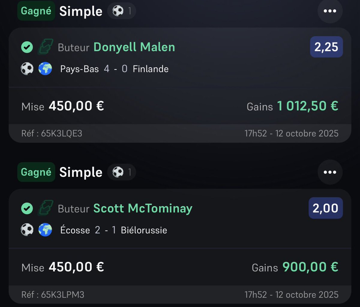 jdempireoff's tweet photo. BOOM SHAKALAKA 💥

En plein dans le mille 🎯 hier avec McTominay &amp; Malen régalent

Par conséquent, je vous régale❤️

Je fais gagner 10 € parmi les RT — pensez à me follow pour que je puisse DM le gagnant !

PS : explosez le bouton RT 💣

Tirage le 30/10 https://t.co/Ifmmr2GKJN
