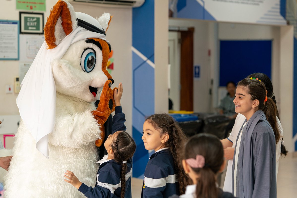 dohaacademy's tweet image. Fares Visits Doha Academy Salwa!
Our beloved mascot spent the day interacting with students, joining classes, and spreading joy! 
A fun-filled day of smiles, laughter, and unforgettable memories. 
#DohaAcademySalwa #FaresTheMascot #LearningWithFun #SchoolSpirit