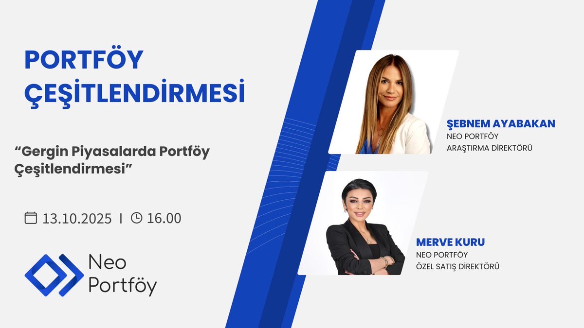 Araştırma Direktörümüz Şebnem Ayabakan ve Satış Direktörümüz Merve Kuru;
Bugün saat 16.00’da Neo Plus YouTube ve X hesaplarında canlı yayında olacaklar!
Yayını izlemek için👉🏻youtube.com/live/Xt_jR67mH…