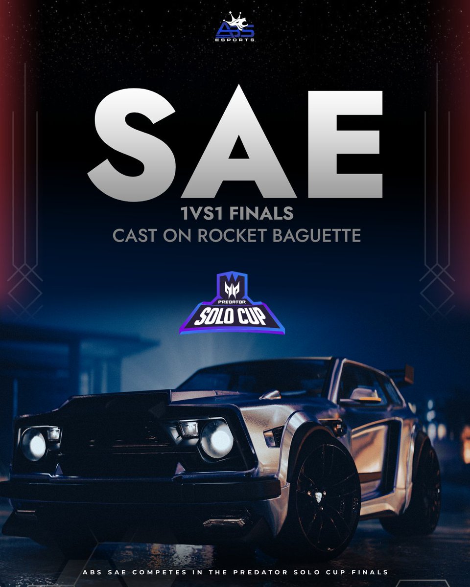 ABS Esports (@abs_esports_gg) on Twitter photo 🚗⚽️ | ROCKET LEAGUE
Our player <a href="/saeerll/">sae</a> has reached the 1v1 Finals of the <a href="/PredatorFrance/">Predator Gaming 🇫🇷</a> Solo Cup! 🏆
Catch all the action live on <a href="/RocketBaguette/">Rocket Baguette</a> at 6pm.
If he qualifies tonight, he’ll head to Paris to face the best 1v1 players✨
Time to spam some #ABStotheMoon in the 🚗⚽️ | ROCKET LEAGUE
Our player <a href="/saeerll/">sae</a> has reached the 1v1 Finals of the <a href="/PredatorFrance/">Predator Gaming 🇫🇷</a> Solo Cup! 🏆
Catch all the action live on <a href="/RocketBaguette/">Rocket Baguette</a> at 6pm.
If he qualifies tonight, he’ll head to Paris to face the best 1v1 players✨
Time to spam some #ABStotheMoon in the