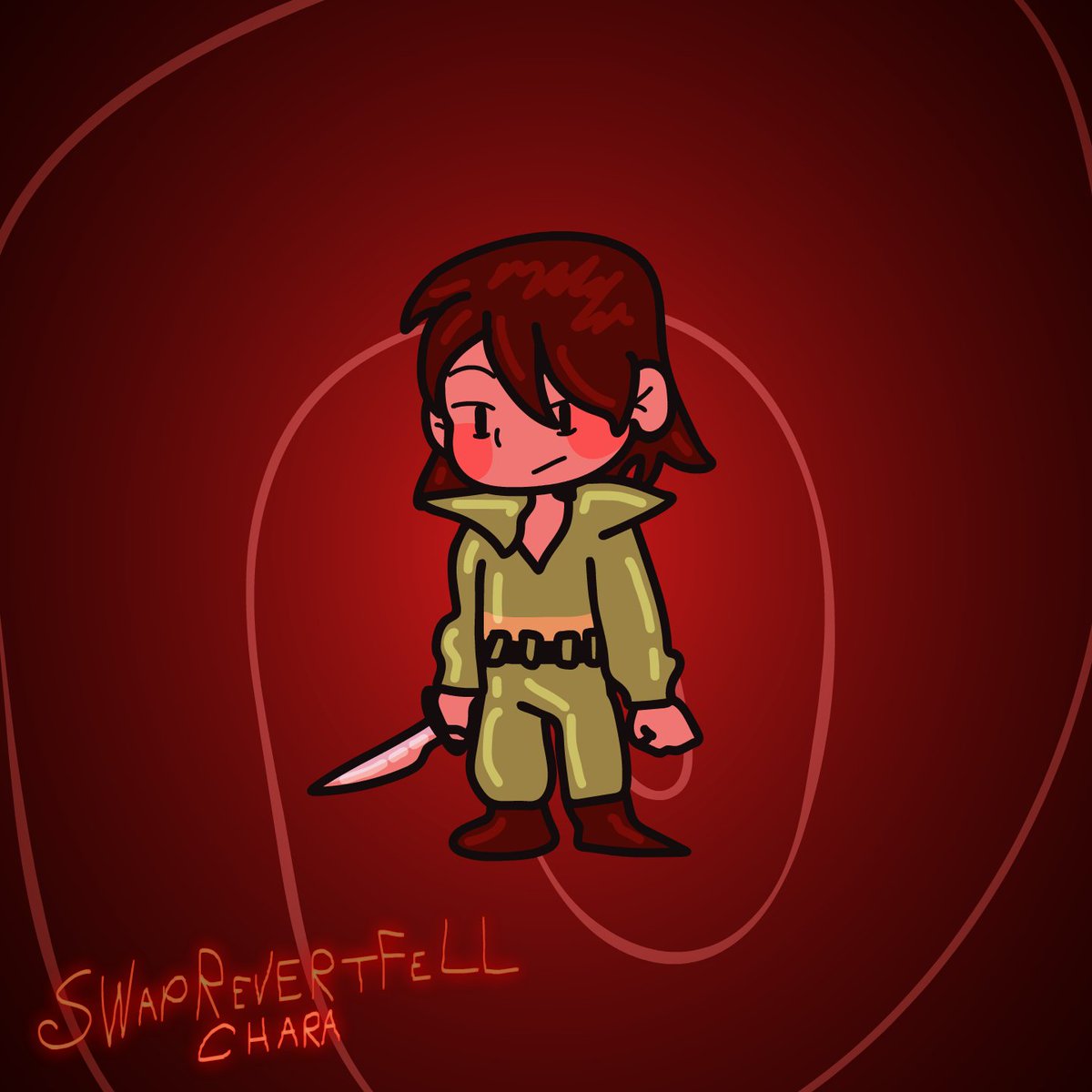 Today's art post is of Swaprevertfell Chara! 

#Undertale #UndertaleAUs #UndertaleAU #Swaprevertfell #Revertfell #Underfell #Underswap #Swapfell #Artmoots #Artmoot 

Artwork by me! 
This is the NEW canon design for Swaprevertfell Chara!