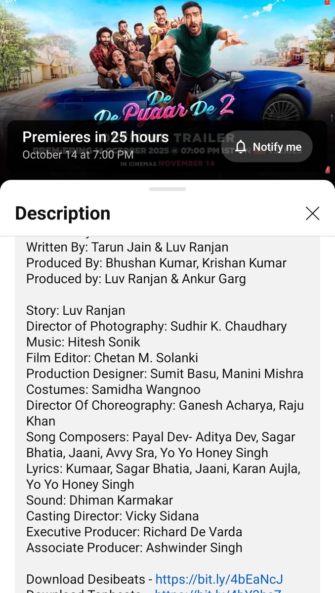 MeSamir23's tweet image. #KaranAujla and #YoYoHoneySingh are confirmed singers in #DeDePyaarDe2&apos;s album. 🎵 @ajaydevgn