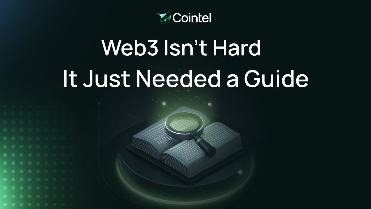 Cointel_io's tweet image. Most people think crypto is hard to learn.
It’s not. It’s just built for builders, not beginners.
Every wallet, dashboard, and DEX feels like a puzzle with missing pieces.
You weren’t the problem. The system was. 🧵👇