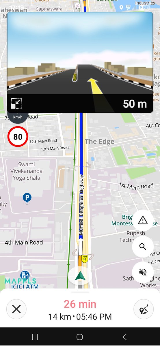 A VERY nice feature from <a href="/MapmyIndia/">MapmyIndia</a> . Tells one exactly how to go.