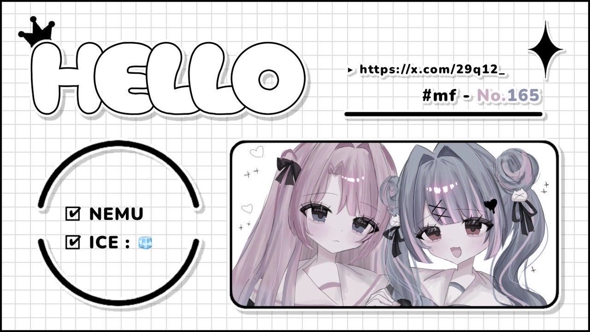 taa_145's tweet photo.  ︎︎
Collabo ▷▶ #marin_flyer 🐁 ꔛ♡

☆ 10/13 21:30 #21時半
★ 1,000-500×P 
☆ Just @pt_399

全FR 🐣@pt_399 🧊@29q12_ 
┗ FF絵文字巻込

🔍⸒⸒ #デュオ #デュオゲリラ
︎ ︎ ︎ ︎ https://t.co/A152p1PMp6