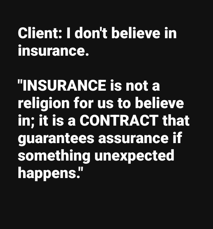 jmkiteme's tweet photo. Insurance is a contract. Choose wisely which company you get into a contract with. https://t.co/TNZ4tyNayu