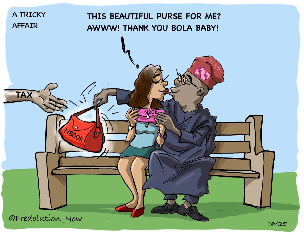 Fredolution_Now's tweet image. My cartoon today: A Tricky Affair💔