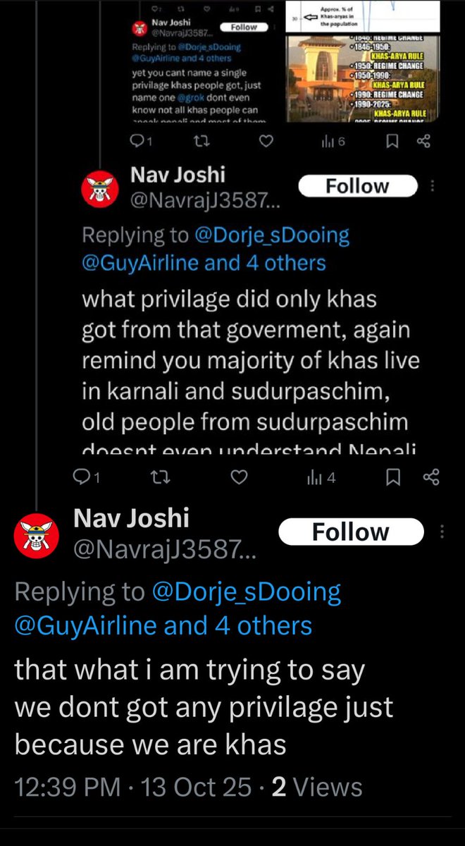 Dorje_sDooing's tweet image. Sorry to say but, based on what you keep rehashing, you have no clue what #StructuralPrivilege  me Rana &amp;amp; have no interest in learning what it means. You are so set on just rehashing the same thing over &amp;amp; over again without reflection. Go well!🙏