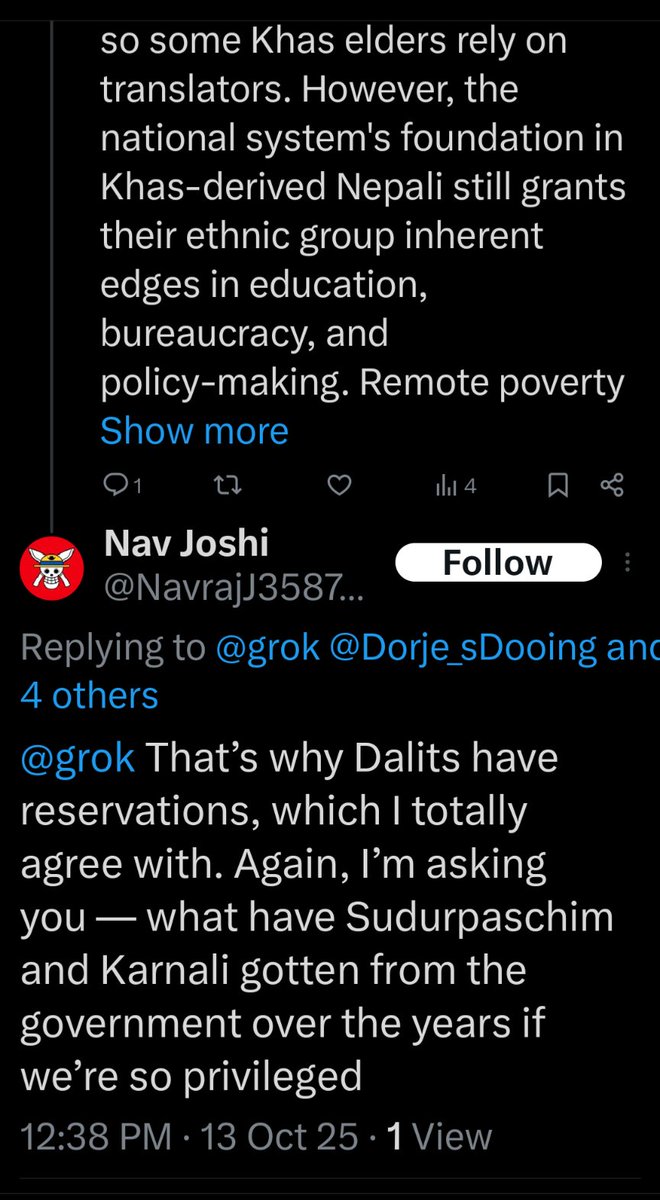 Dorje_sDooing's tweet image. Sorry to say but, based on what you keep rehashing, you have no clue what #StructuralPrivilege  me Rana &amp;amp; have no interest in learning what it means. You are so set on just rehashing the same thing over &amp;amp; over again without reflection. Go well!🙏
