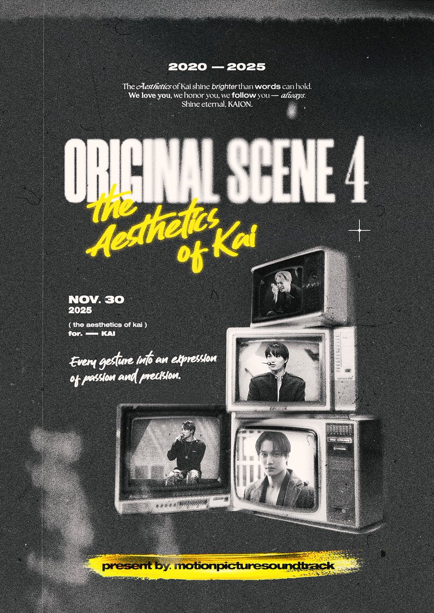 exokai_kr's tweet image. 🎞
𝑶𝒓𝒊𝒈𝒊𝒏𝒂𝒍 𝑺𝒄𝒆𝒏𝒆 4
: 𝚃𝙷𝙴 𝙰𝙴𝚂𝚃𝙷𝙴𝚃𝙸𝙲𝚂 𝙾𝙵 𝙺𝙰𝙸
🗒️ 2025.11.30 , 14:30
📍 Seoul, Korea
🎫 오늘(10/13) 21시 신청 시작
🎟️ forms.gle/KHSNPkVMM8iNJb…
@ 𝑴𝒐𝒕𝒊𝒐𝒏 𝑷𝒊𝒄𝒕𝒖𝒓𝒆 𝑺𝒐𝒖𝒏𝒅𝑻𝒓𝒂𝒄𝒌