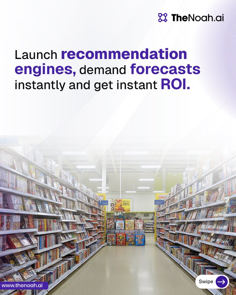 thenoahai's tweet image. Still struggling with abandoned carts and generic recommendations?

With TheNoah.ai, you can automate demand forecasts and personalized recommendations, getting results instantly.
Book a 15-minute demo today and see thenoah.ai in action.

#AIforEcommerce