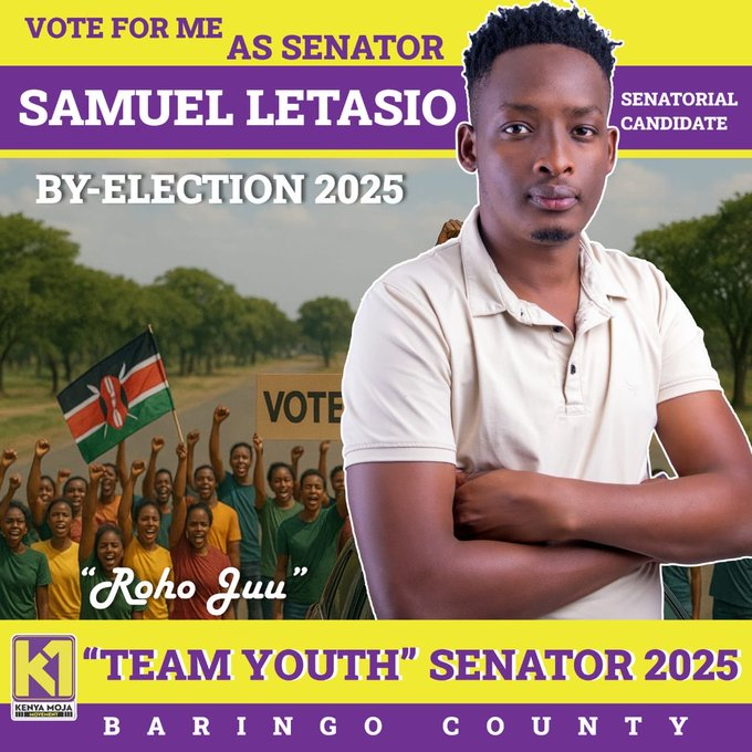 We MUST bring DIGNITY to BARINGO

Vote Samuel Letasio for Senator for the RESPECT of our Gen Zs and the CHANGE we deserve.
