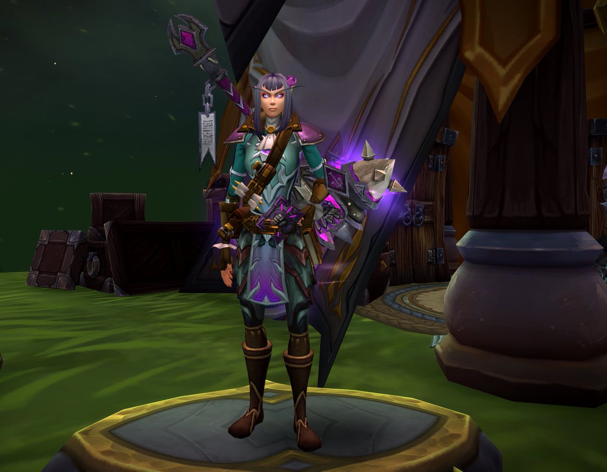 xJeevy's tweet image. Mein Legion Remix Paladin 💜 Ich liebe diese low class fantasy looks aber irgendwie brauchte ich meinen eigenen touch und you know... meine lieblingsfarben sind nun mal türkis und violett!! :3 KHEE!

#warcraft #transmog