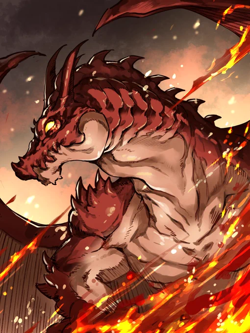 #三連休だから妖怪幻獣イラスト見せ合おうぜ サラマンダー ドラゴン ゴブリン コカトリス