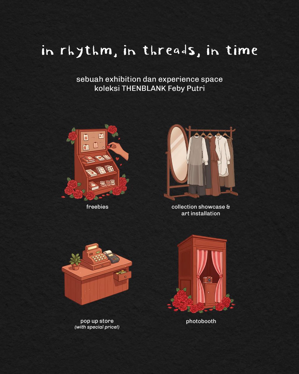 Weekend ini join ke event seru kita, yuk! Bebas dan free buat semua yang mau dateng 😆

THENBLANK Feby Putri Exhibition and Experience

📅 Oct 18–19, 2025
⏰ 10AM – 10PM
📍 Kopi Kalyan Wijaya

#THENBLANKXFebyPutri #FebyPutri