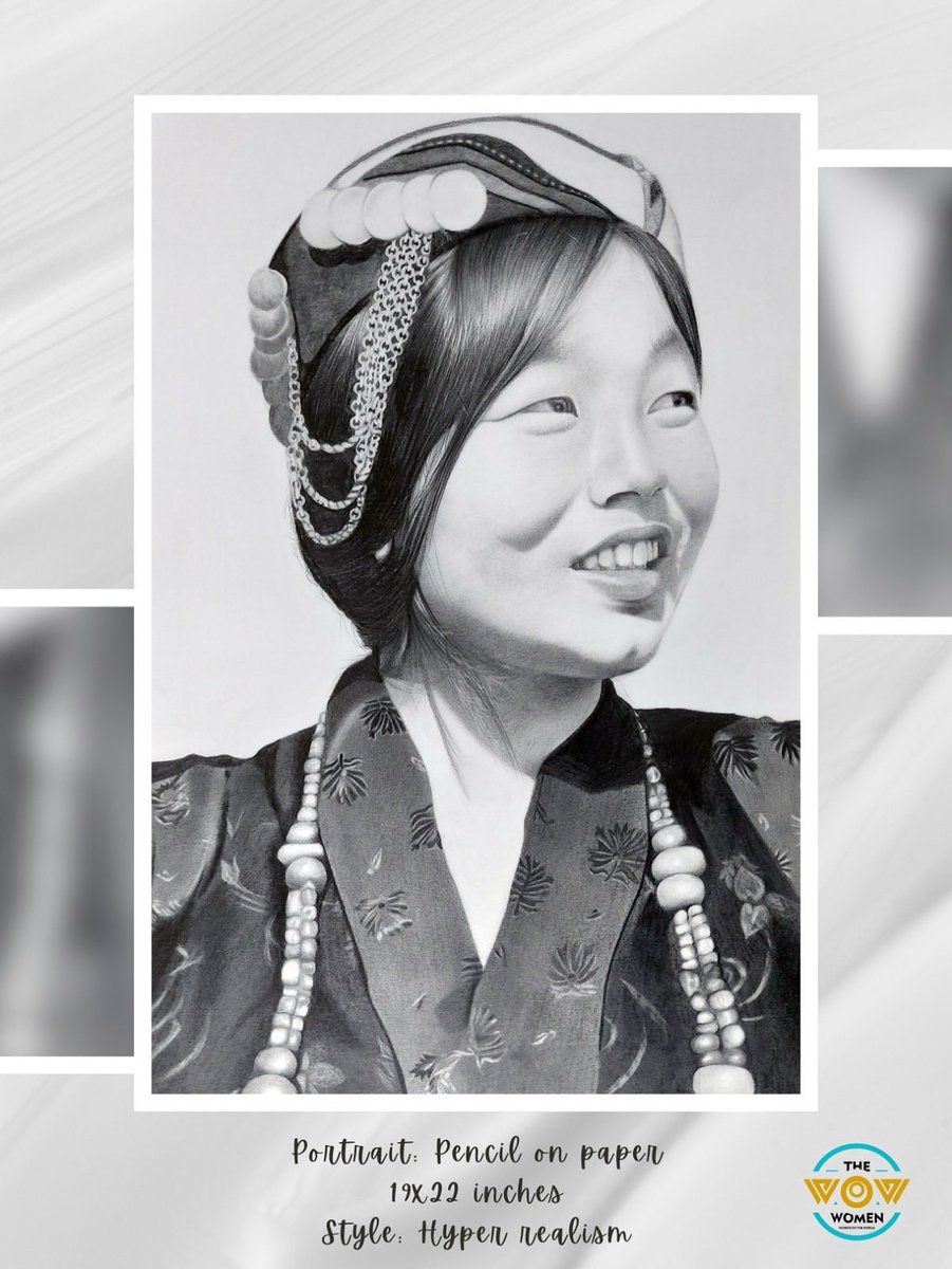 Every line, every shade holds a story of courage. 
 Portrait of Nisha Bhote, WOW Woman from Nepal — drawn in pencil, 19x22", hyperrealism style.
 “Dream big, because living without dreams is living without soul.”

#WOWWomen #NishaBhote
#Nepal