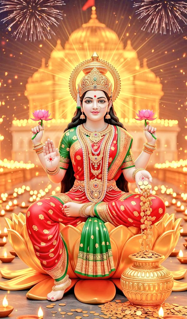 Rituverma51's tweet image. माता लक्ष्मी की मुस्कान से ही जग में उजियारा होता है।
जय माता दी 🙏