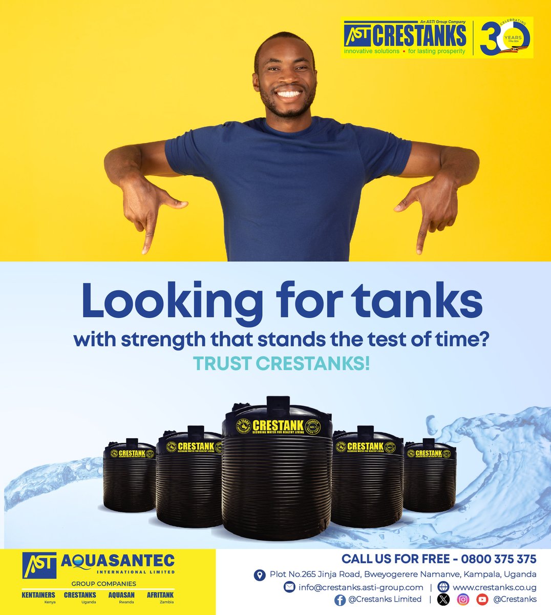 crestanks's tweet image. Made from premium materials, our tanks are resistant to rust, corrosion, and UV radiation, ensuring strength and durability.

Call our toll free: 0800375375 to place your orders.

#Crestanks #plasticproducts #watertanks