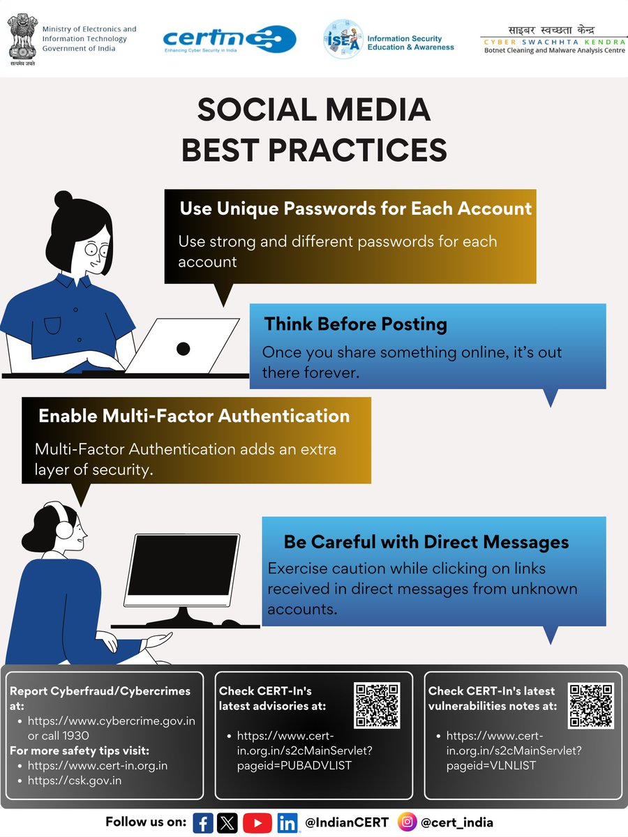 Tech_Guide02's tweet image. Social media best practices.
#cybersecuritytips #cybersecuritysolutions #cybertech
#AFazenda17 #JossGawin
#TejRan #AFazenda17 #njpw #TNABoundForGlory
#JossGawin #andTEAM #JIMINDAY