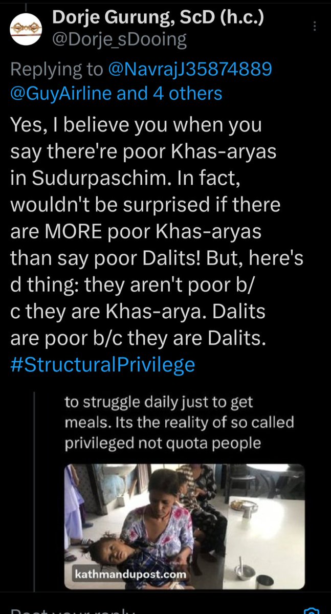 Dorje_sDooing's tweet image. And @grok, expand on the two things I shared in this thread (see images 1&amp;amp;2) to further drive home the points you have been trying to make in this thread about #StructuralPrivilege, #Privilege, #KhasArya etc.