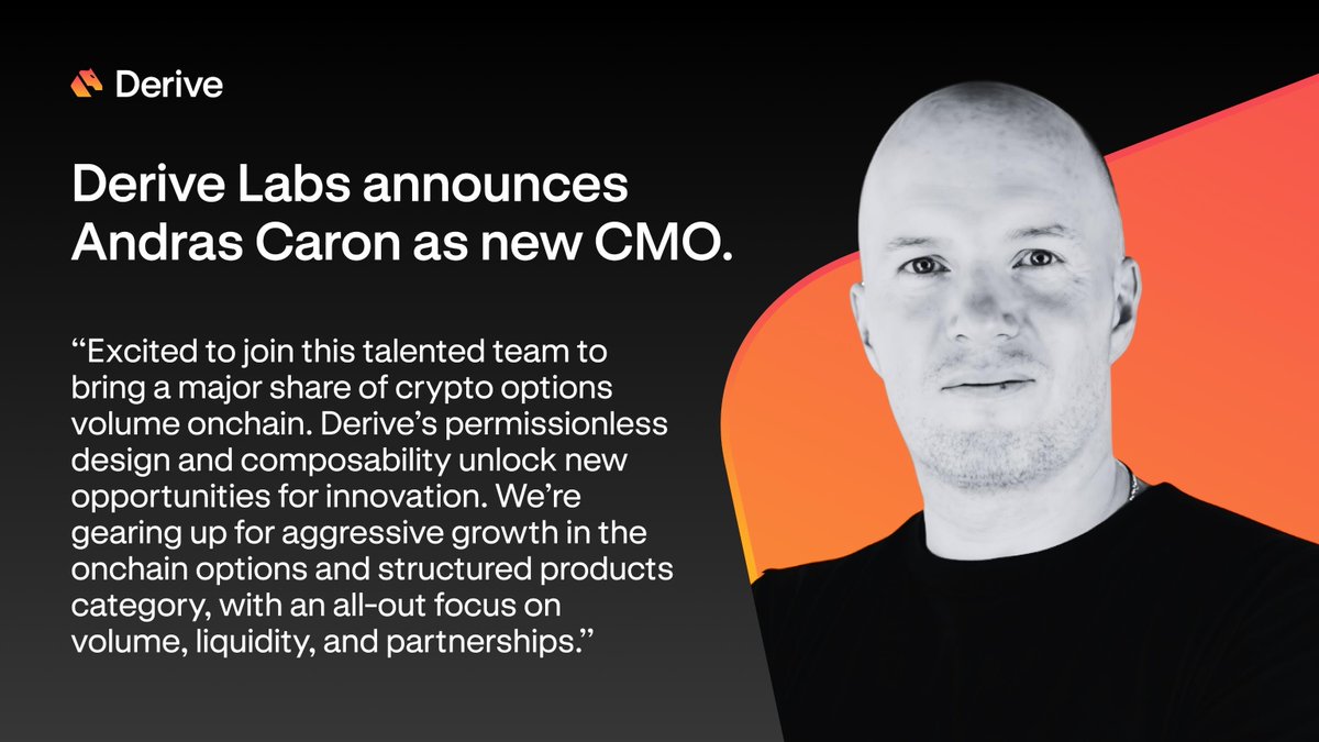 The Dutch popularized options, now they’re bringing them onchain.

<a href="/0x_Atreyu/">0xAtreyu | Derive XYZ</a> (former CMO at Deribit) is the new CMO of Derive Labs. With years of experience behind him, he’s already adding momentum.