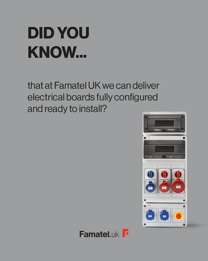 Famateluk's tweet image. 🔌 ACQUACOMBI: full protection, true reliability.

At Famatel UK we design and manufacture electrical distribution boards tailored to your needs.

📩 Contact us for tailor-made projects.

#FamatelUK #Acquacombi #FullProtection