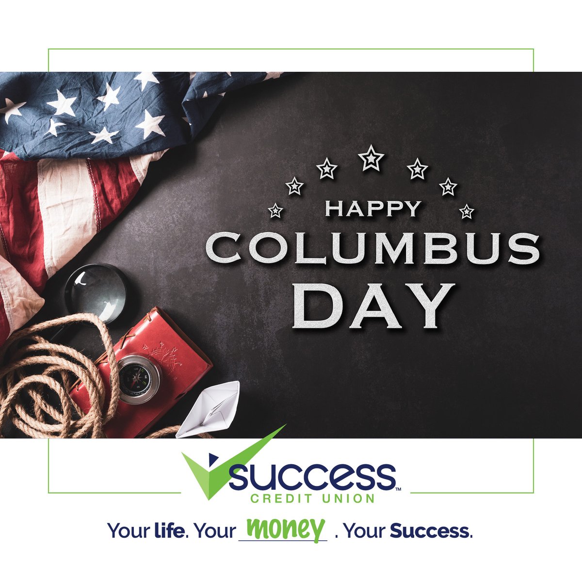 SuccessCU's tweet image. Happy Columbus Day from Success Credit Union! #ColumbusDay #HolidayGreetings #SuccessCreditUnion