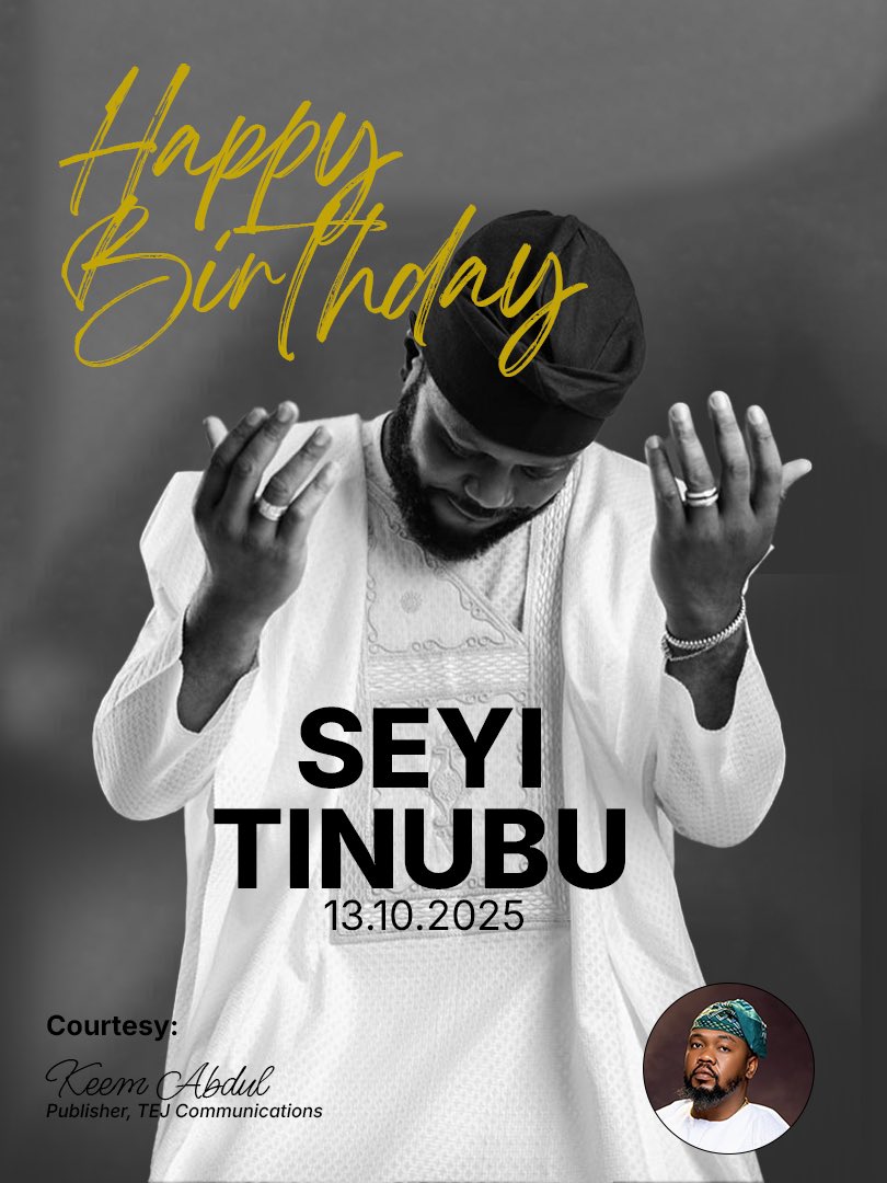 Happy birthday Seyi Tinubu <a href="/40/">40</a>
#SeyiTinubu@40

 #Kingofboys #NigeriaFirstSon