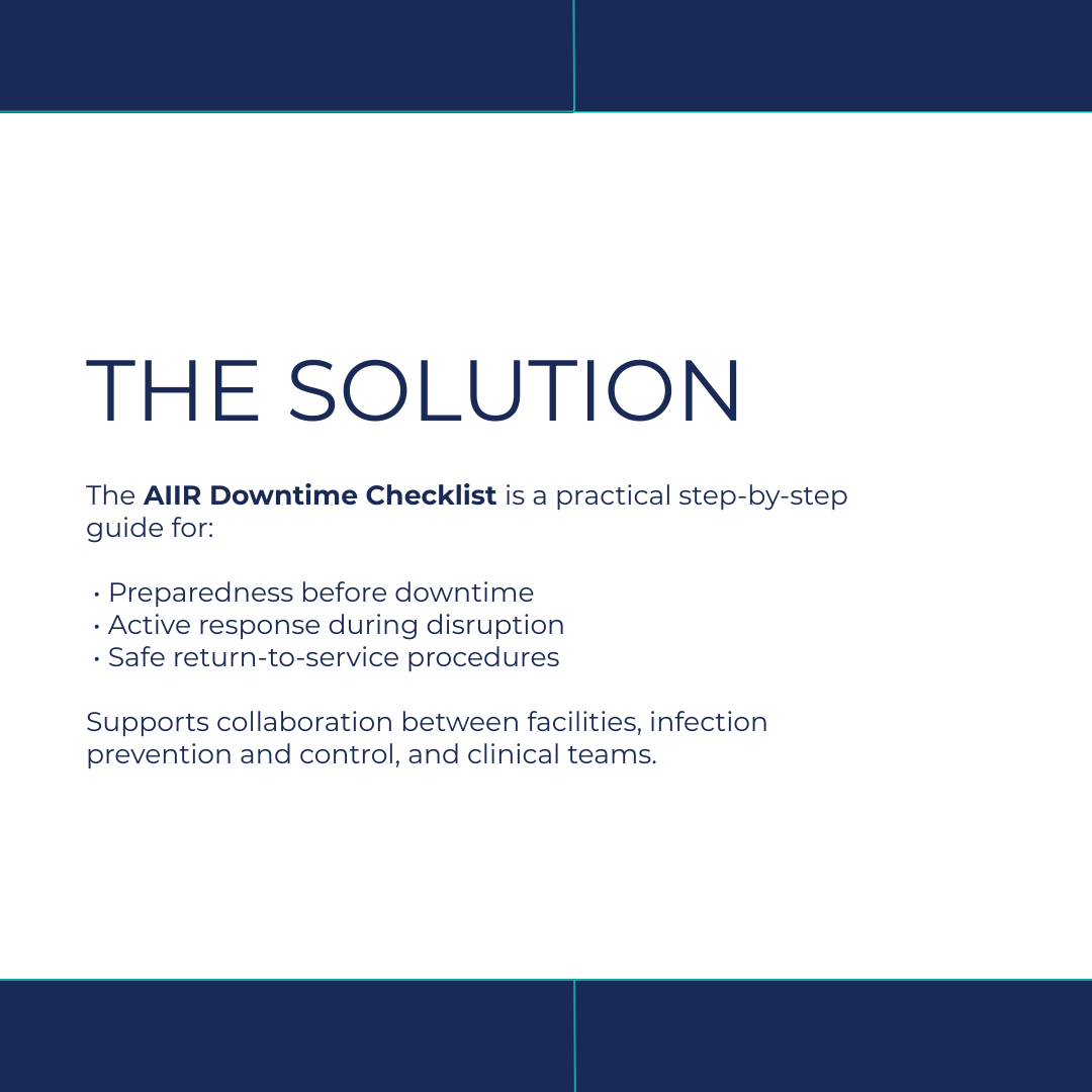 The_NSPS's tweet image. 🆕 New resource from NETEC:
HCID AIIR Downtime Checklist—guidance for managing HVAC-related isolation room malfunctions during special pathogen care.
👉 Preparation ✔️
👉 Active downtime ✔️
👉 Return to service ✔️
📄 Download: ow.ly/fPTj50X8FWA
#NETEC #InfectionPrevention