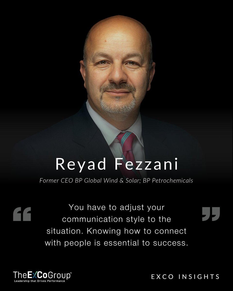 In this interview, Reyad Fezzani, former CEO of BP Global Wind &amp; Solar, BP Petrochemicals, and an executive coach at <a href="/ExCoLeadership/">The ExCo Group</a>, shares their lessons.

🔗 hubs.la/Q03MCgCc0

#LeadershipDevelopment #ExecutiveCoaching #CLevelInsights #ExCoLeadership