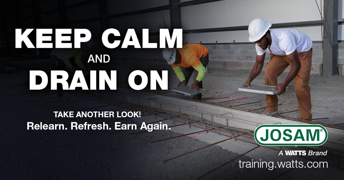 Keep Calm and Drain On — New eLearning Campaign is Here!

From Oct 13–Nov 30, explore 75+ quick modules &amp; 4 accredited Continuing Ed courses featuring Watts’ trusted family of Drainage Solutions @ training.watts.com

#Josam #Contractors #Engineers #LearnandEarn #LearnandWin