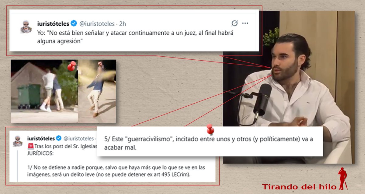 wiesenthal1632's tweet image. 📢 Miguel Guerrero Cobo, juez, alias @iuristoteles.
«No está bien señalar y atacar continuamente a un juez, al final habrá alguna agresión».
📢 Pero cuando sus colegas ultras señalan y agreden a un periodista, trata de justificarlo.
📢 ¿Me quedo corto si lo califico de…