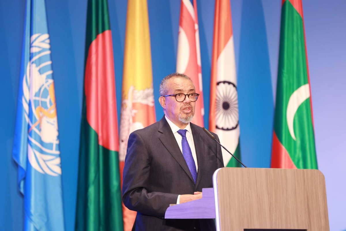 "Health is never built in ministries or boardrooms alone. It is built in communities - by people who care, who organize and who act."
-<a href="/DrTedros/">Tedros Adhanom Ghebreyesus</a> at <a href="/WHOSEARO/">World Health Organization South-East Asia</a>'s #RC78 in #SriLanka

Full speech bit.ly/4heil8Y