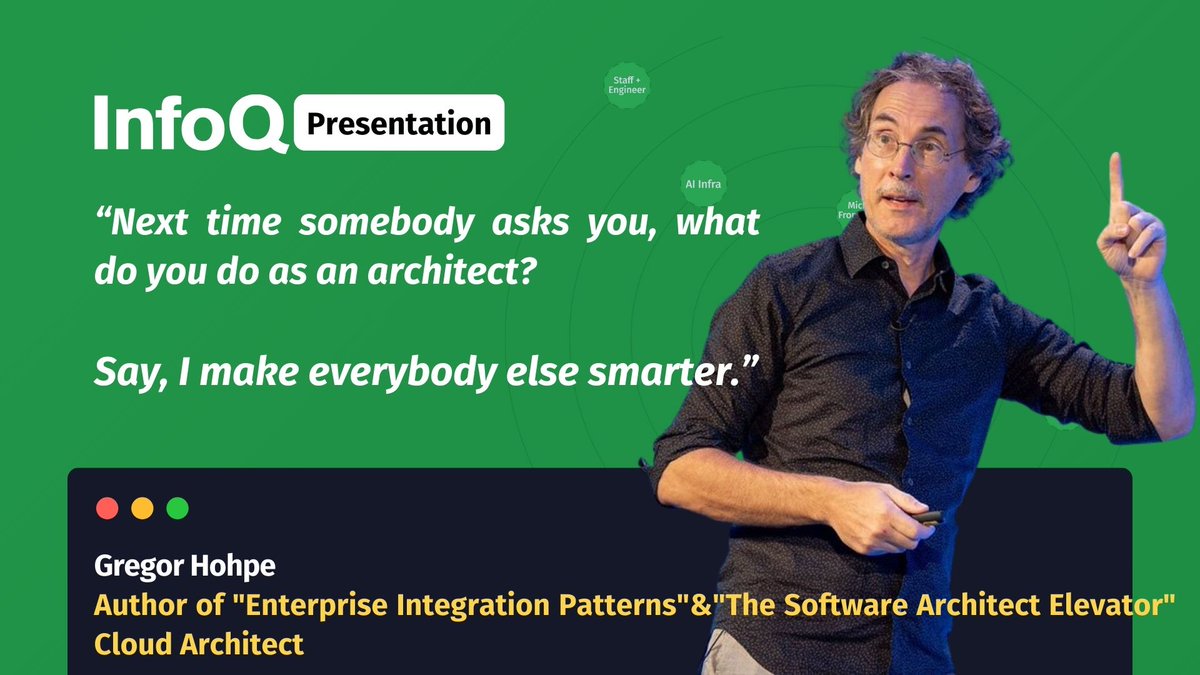 InfoQ's tweet image. Are Software Architects an "IQ booster" for the organization? YES, but not by being the “smartest person in the room”.
They make everyone smarter by:
✅ Sharing decision models
✅ Revealing blind spots
✅ Bridging every layer of the org
🔗 bit.ly/4pi7kqA
#InfoQ