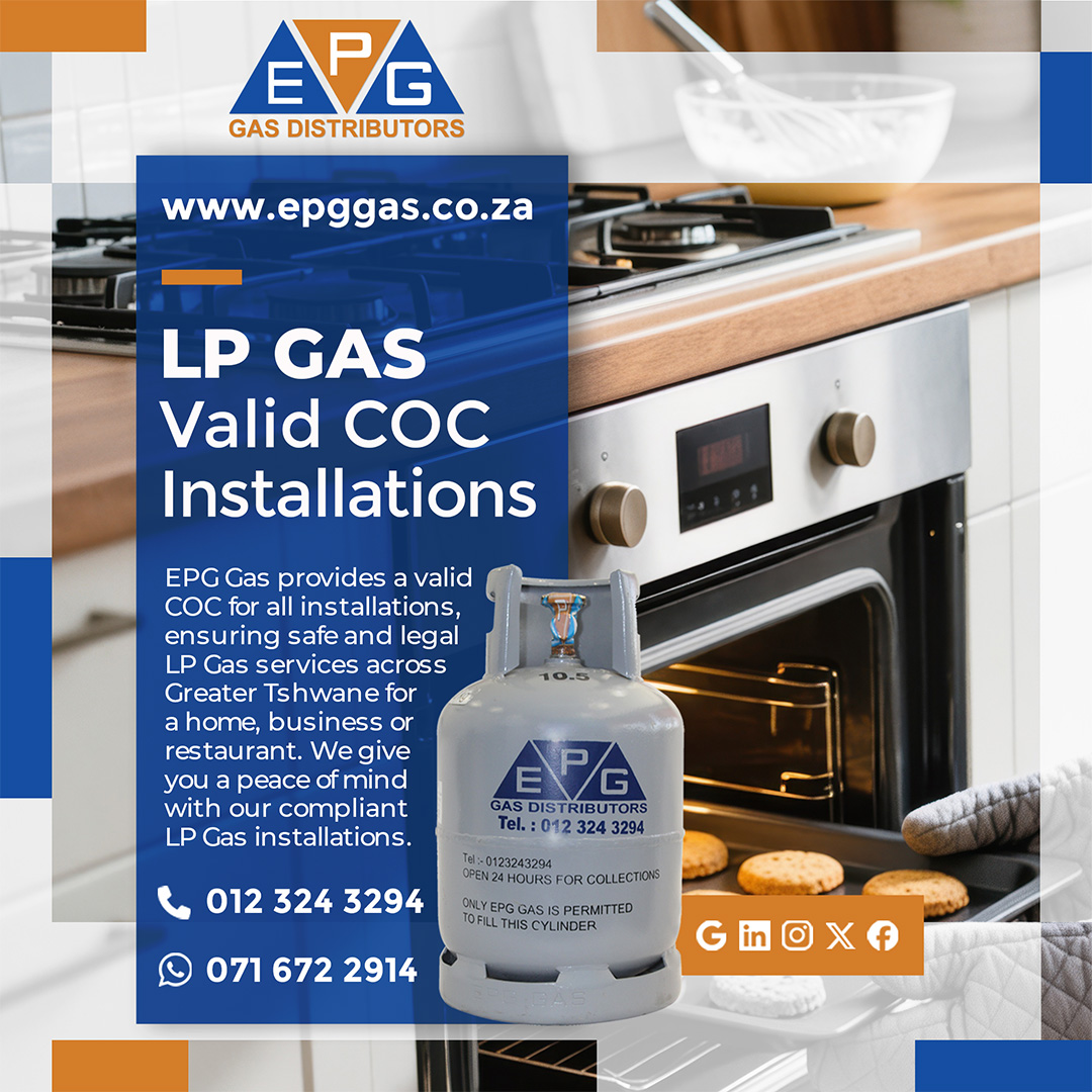 EpgGas's tweet photo. Professional LP Gas Installations with a Valid COC
At EPG Gas, we take pride in providing safe, legal and professional LP Gas installations across the Greater Tshwane area.
Learn more: https://t.co/dX54fnCdri
#EPG #EPGGas #LPG #LPGas #COC #Compliance #GasInstallations https://t.co/fr1hmqdLQg